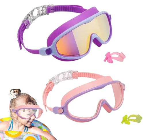 Lunettes de natation, lunettes de natation pour, lunettes de piscine, lunettes de piscine, plongée avec tuba, lunettes d'été pour filles, garçons,