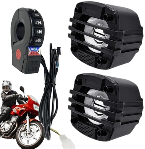 Stereo stereo fi-system motorcykel avelssäker styrhögtalare | Robust -fi radioförstärkare, motorcykelradio för kryssare, touring och cykelsport