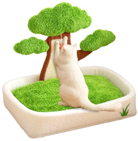 Generico Nichons pour chats | Tana pour chats en forme de vase avec pin boule en peluche et griffoir | Amovible lavable pour la maison Dormir l'hiver pour la chambre - hiver chambre salon voiture