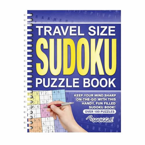 Sixstore A5 Spiral Bound Travel Size Sudoku Puzzle Book, Dark Purple