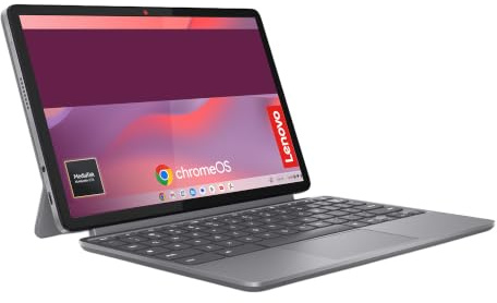 Lenovo Duet Chromebook 11” Touch IPS, Memoria 128GB, RAM 8GB, Chrome OS, Folio Stand e Tastiera inclusi, Notebook e Tablet Convertibile per Studio e Lavoro, MediaTek Kompanio 838