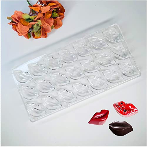 LIANCHEN Moule Chocolat Polycarbonate 3D Polycarbonate Transparent Moule À Chocolat Transparent Polycarbonate Moule à Pralines en Polycarbonate Moule À Chocolat 21 Grilles pour les bonbons gelées (A)