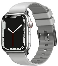 UNIQ Linus Airosofy Silikonarmband für Apple Watch, 45/44/42 mm, Kreidegrau