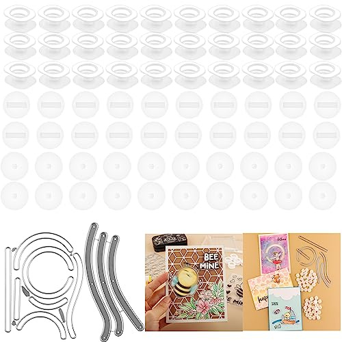 72Pcs/Set Mini Action Wobbles,Self-Adhesive Springs,Small Wobblers Movers Gliders for Slider Cards;Rotating Sliding for Card Making DIY Scrapbooking Arts Projects Handmade Crafts Embellishments