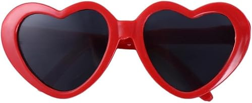 Red Pet Sunglasses Cute Pet Dog Sunglasses Cat Glasses Heart Sun Flower Glasses for Small Dogs Cat Accessories Photos Props Pets Party Decor Backpacks Apparel and Accessories Dogs