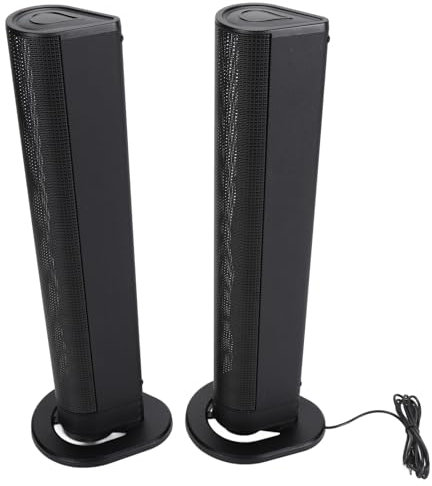 ASHATA Barre de Son Stéréo 40 W, Barre de Son Home Cinéma, Système de Son Surround 3D, Haut-parleurs de Barre de Son Bluetooth sans Fil Amovibles Pliables pour TV PC, AUX,