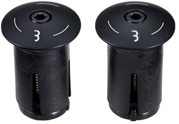 BBB Cycling Lenkerendkappen - ScrewOn Alu Reflective - Robuste Aluminiumkonstruktion mit Reflektierender Oberfläche - Wiederverwendbare Lenkerstopfen - Fahrrad Zubehör - BHT-97 - Schwarz