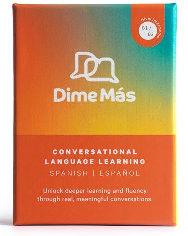 ProFluency - Dime Más - Spanish Conversation Cards (60 Prompt cards) - conversation starters & learning - Spanish conversation flash cards, B1/B2 language learners & bilingual speakers