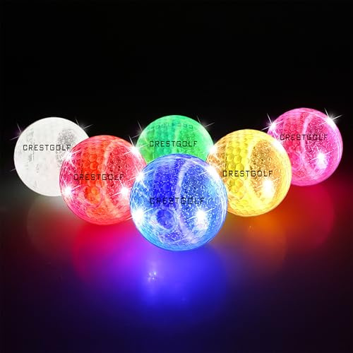Kofull lysande golfbollar, självlysande vid , 42 mm, 6 stycken