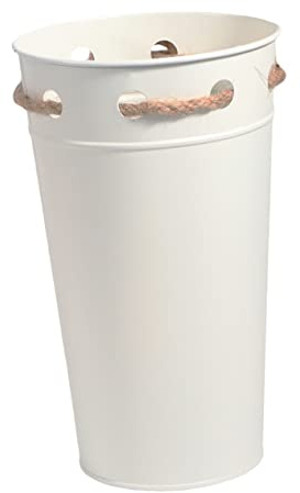 TOYANDONA Seau Vintage Fer Style Rustique pour Jardinage Et Décoration Intérieure Pot à Fleurs Créatif Blanc Et Pratique pour Maison Boutique De Fleurs Et Bar