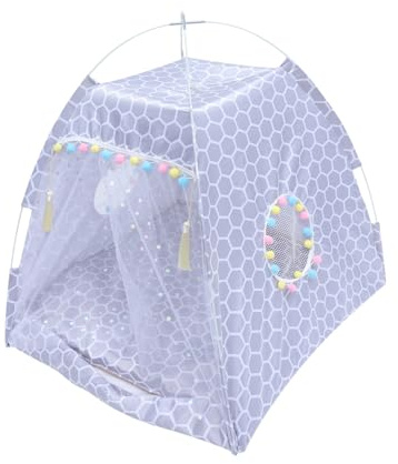 DECOMELODY Casita para Gatos y Perros Pequeña XL Transpirable y Desmontable Tienda Cómoda para Mascotas Cuna Lavable para Descanso Casa Adecuada para Estaciones