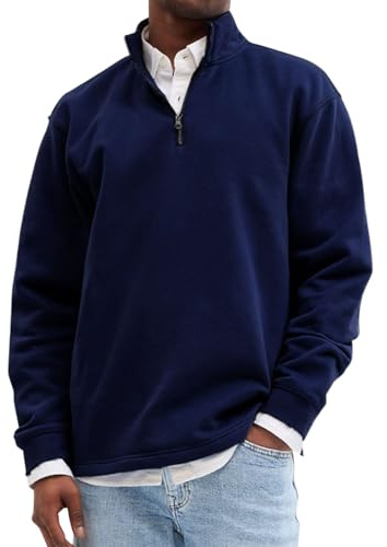Herrtröjor tröjor tröjor herr v-hals jumper med falsk skjorta krage sweatshirt långärmad toppar arbetströjor för män toppar tröjor ingen huva jackor ledig snygg för män Storbritannien tröja