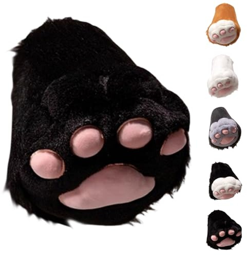 Generisch Cosplay Animal Cat Plastic Claws for Fursuit Feet Paw Shoes Furry Paw Slippers Adult Costume Accessory Set Carnival Costume Women (Single), A 01, 2/2.5 UK