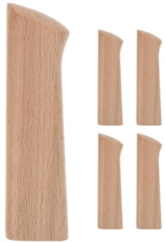 LIGIGWASH Repuestos de Mango de Madera 5 Pares de Mangos Antideslizantes de Madera Ergonómicos para Reducir Fatiga para Cortadores de Cocina en Uso Doméstico