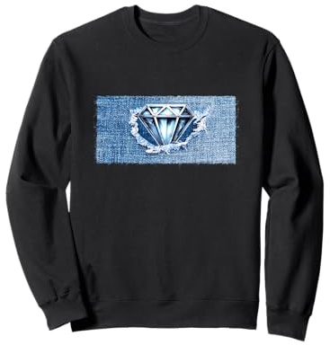 Camisas de Mezclilla para Hombre con Diamantes Blue Jean Sudadera
