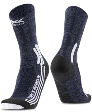 X-Socks Trek X Merino Wmn, Calcetines, Mujer, Midnight Blue/Arctic White, 41-42