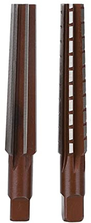 2 PCS ÜCK Rauh + Fein Morsekegelreibahle Handkegelreibahle mit Kohlenstoffstahl und geradem Schaft(MT1#)