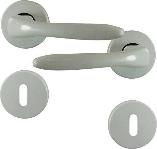 Ensemble sur Rosace Vars Aluminium Blanc DT2000 - Clé L