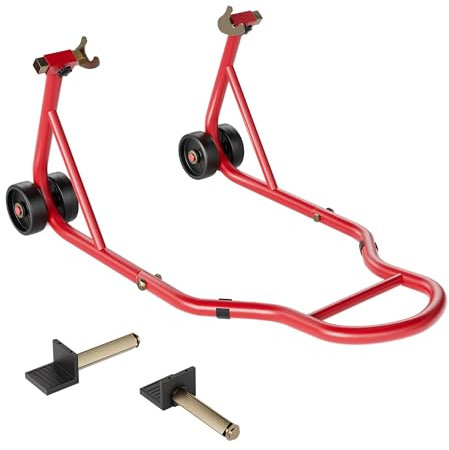 SPECSTAR Motorcycle Paddock Stand 200kg Capacity Rear Wheel Lift with U & L Fork Adjustable Swingarm Spool Stands for Motorbike Garage Repair Use