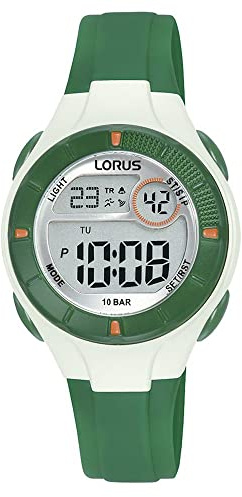 Lorus Reloj Niños Digital de Cuarzo con Correa de Silicona, Verde/Blanco