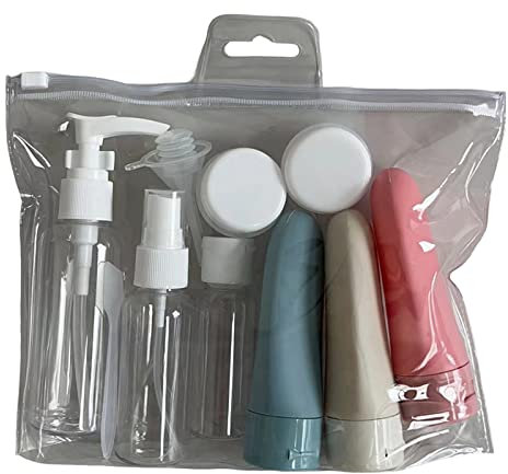 Chiusuet 11 Stück/Set Gesichtscreme-Flasche Pick Stick Dropper Funnel Wiederverwendbar Auslaufsicher Reise Make-up Tool PET Lotion Toner Spray Nachfüllbare Flasche