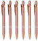 SCJJZ kugelschreiber,kugelschreiber hochwertig,kugelschreiber schwarz,bürobedarf,kugelschreiber set,Metal Press Kugelschreiber mit Aluminiumstange, geeignet für Büro und Zuhause (6 Stück Roségold)