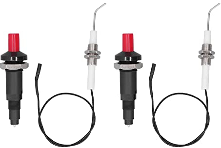 2 Set Piezo Spark Ignition, Plast Push Type Universal Gängad Grill Spis Spark Ignition Set för grill, camping, öppen spis, gas, spis, ugn, värmare