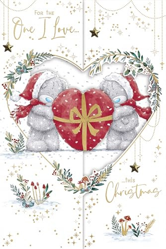 Me To You Tatty Teddy Handmade Luxury Fold-Out Christmas Card To The One I Love 6x9ins - Official Collection