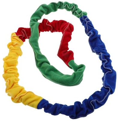 Abaodam Sports Rainbow Tension Circle for Boys and Girls Outdoor Games Stretchy Band for Exercise Pe Equipment Elastic Playground Equipment for Team Building Activities