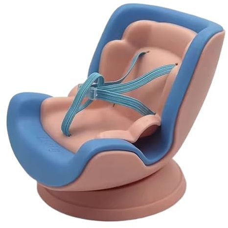 Puppenwagensitz, Autositz für Puppen,Sicherheitssitz für kleine Puppen - Realistische Desktop -Ornament, Auto -Vent -Clip -Mini -Spielzeugauto -Autositz für Bücherregaler