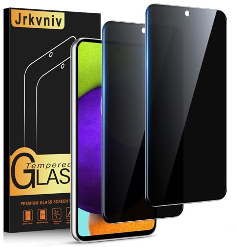 Jrkvniv Privacy Pellicola per Samsung Galaxy A52s/A52 4G/5G Vetro Temperato Anti Spy Durezza 9H Vetrino Protettiva Anti-Graffio Senza Bolle Anti-Impronta Anti-Spia Protezione Schermo,2 Pezzi