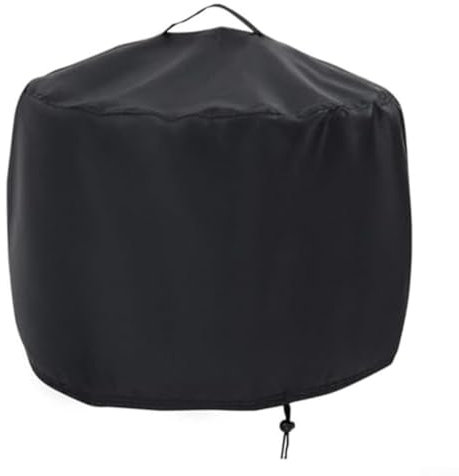 Cubierta redonda para fuego, impermeable 420D con cordón y asas de fácil agarre para mayor seguridad (420D: 92 x 51 cm)