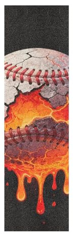 voucong Nastro antiscivolo antiscivolo per skateboard da baseball, colore bianco, 111 x 25,4 cm