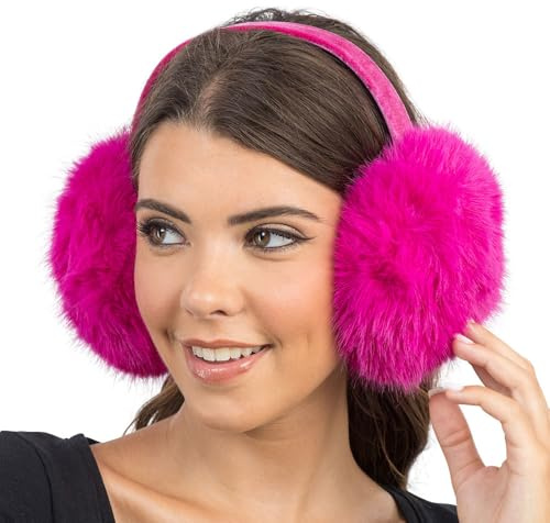 Chaks - Cache-oreilles pour femmes, cache-oreilles en fausse fourrure, accessoire d'hiver pour les marchés de Noël et les costumes, carnaval | Cache-oreilles douillets en fausse fourrure, accessoire d'hiver pour les marchés de Noël et le quotidien