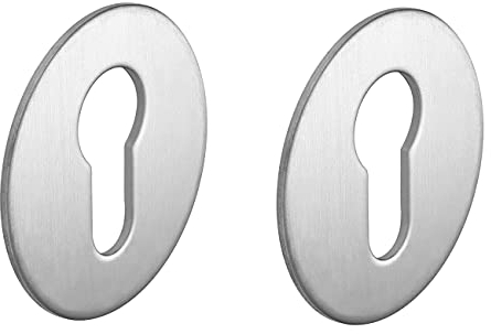 Kleberosetten | 2 mm hoch | V2A Edelstahl matt | 3M-Folie (PZ-Rosette)
