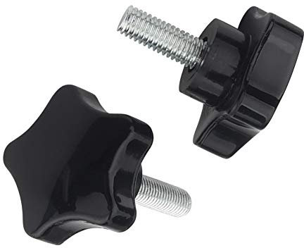 Yudesun Ferretería Estrella Cabeza Sujeción Manija Perilla - M4 M5 M6 M8 M10 Plástico Cabeza Estrella Forma Perilla Sujeción Mango Agarre Tornillo de Mariposa Macho Rosca