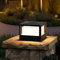 FREEUP Lampioni da Giardino Esterno, 15W LED Lampioncini da Giardino con Base, Lampade da Giardino Quadrato Bianco Caldo Ip65 Lampione Esterno in Alluminio,Nero