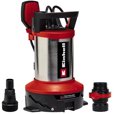 Einhell Schmutzwasserpumpe GE-DP 7535 N LL ECO 2-in-1 (750 W, bis zu Ø 35 mm Fremdpartikelgröße, max. 18.500 L/h Fördermenge, inkl. Quick-Connector & Universaladapter)