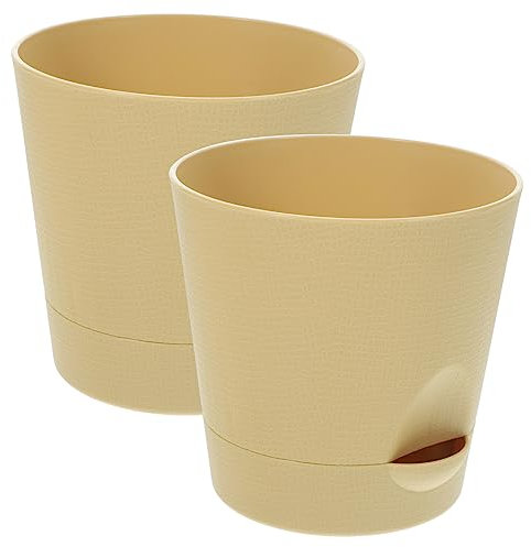 Sosoport Pflanztöpfe mit Automatischer Bewässerung Selbstbewässernde Blumentöpfe für Das Home-Office 2er-Set Pflanztöpfe Aus Kunststoff Pflegeleichter Behälter für Den Gemüseanbau