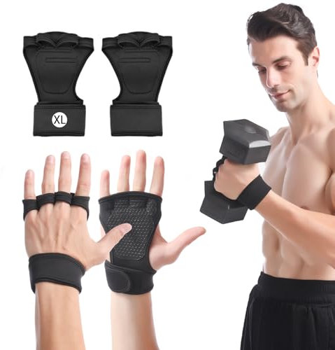 IKadiya Fitness Handschuhe, Trainingshandschuhe, Gym Handschuhe, Gewichtheben Handschuhe, für Krafttraining, Bodybuilding für Damen Herren - XL
