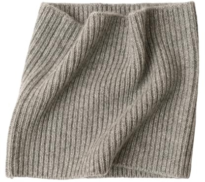Prettystern scaldacollo tubolare sciarpa ad anello donna di 100% Cachemire Lana Uomo collo maglia a coste Cashmere Loop Unisex Grigio medio