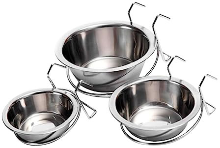 Toddmomy Juego de Cuencos para Mascotas 2 Tamaños SL Plato Colgante para Perros Gatos Conejos Gallinero Y Pájaros