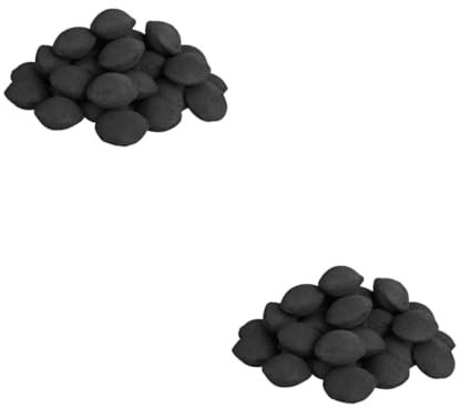 BESPORTBLE 2 Paquetes Estufa de Cocina de Chimenea Accesorios para Acampar carbón explotar briquetas de Madera Dura Light carboncillos Esenciales de Cocina Carbon de Black