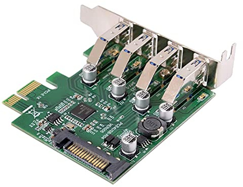 Asyduey Low Profile 4 Ports PCI-E to USB 3.0 HUB PCI Express Expansion Card Adapter 5Gbps USB1.1/2.0/3.0 Operating Systems