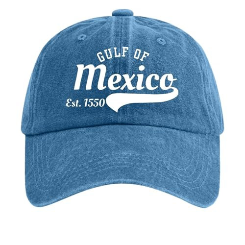 Beichwtd Unisex Gulf of Mexico Since 1550 Cap, Vintage Kappe Damen Basecap Herren