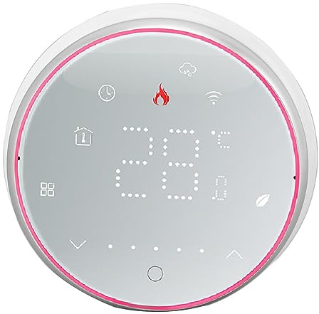 Generic Trådlös Smarta Termostat Energibesparande Kontrollerad Termostat för Smart Home, för Vattenvärmesystem AC95-240V (Vit)