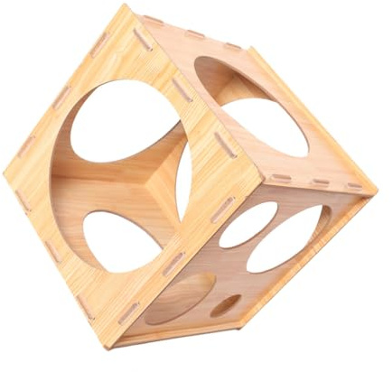 ALCXAZS Boîte de Mesure en Bois, dimensionneur de Ballons, Ligne Lisse et indéformable, Mesure la Taille des Ballons