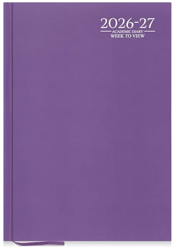 G4GADGET 2026-2027 Academic Diary A4 Week To View Purple Hardback – August 2026 to July 2027 Weekly Planner, Student Teacher School Organizer, Timetable & Appointment Year Planner