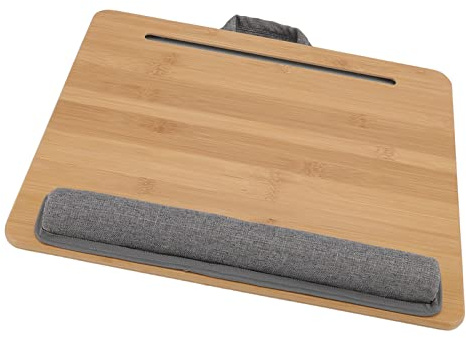 OEBUAFI Bärbar Datorbord Stabil Kudde Ergonomiskt Lap Skrivbord för Läsning Skriva Spela, Bärbar Sängbricka för Kontorsresor, 16,5x13,4in