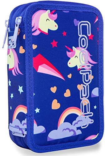 Goldkids XXL Federtasche Federmappe Federmäppchen 44-teilig gefüllte Schüleretui 3-stöckig Mädchen 1 klasse Geschenke 3 fächer